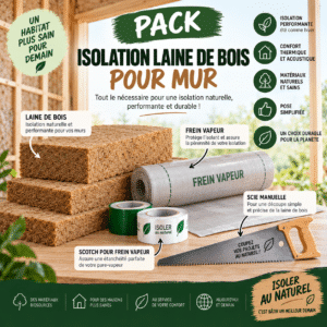 Pack isolation Laine de bois pour mur (70 m²)